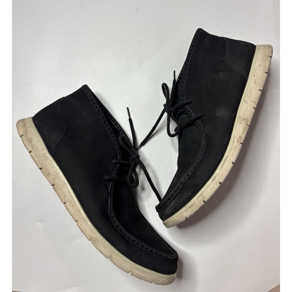 UGG Boots Hendrickson Chukka Mens 12‎ Lace up Black Suede Leather 1013990